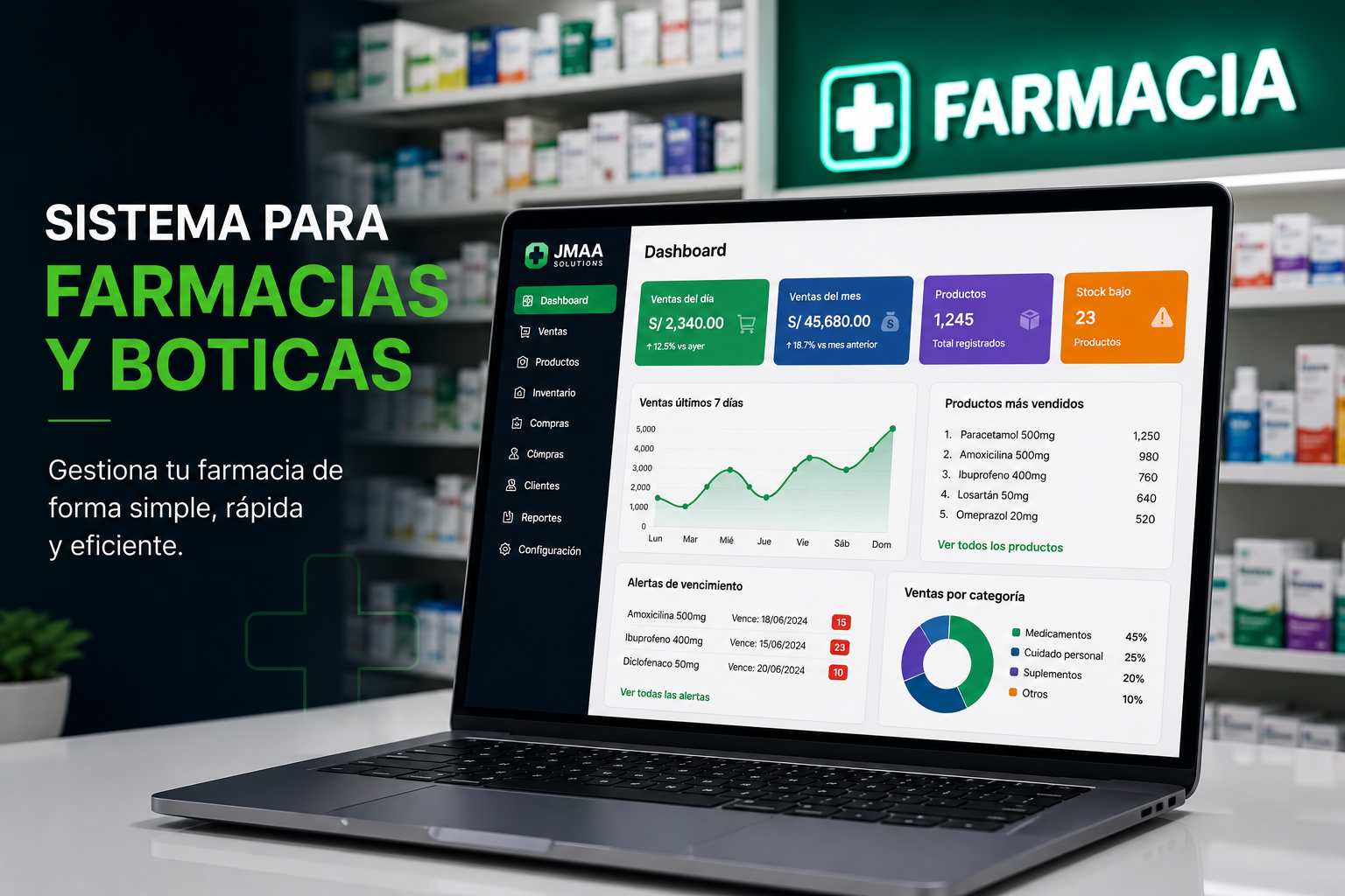 Sistema para farmacias y boticas